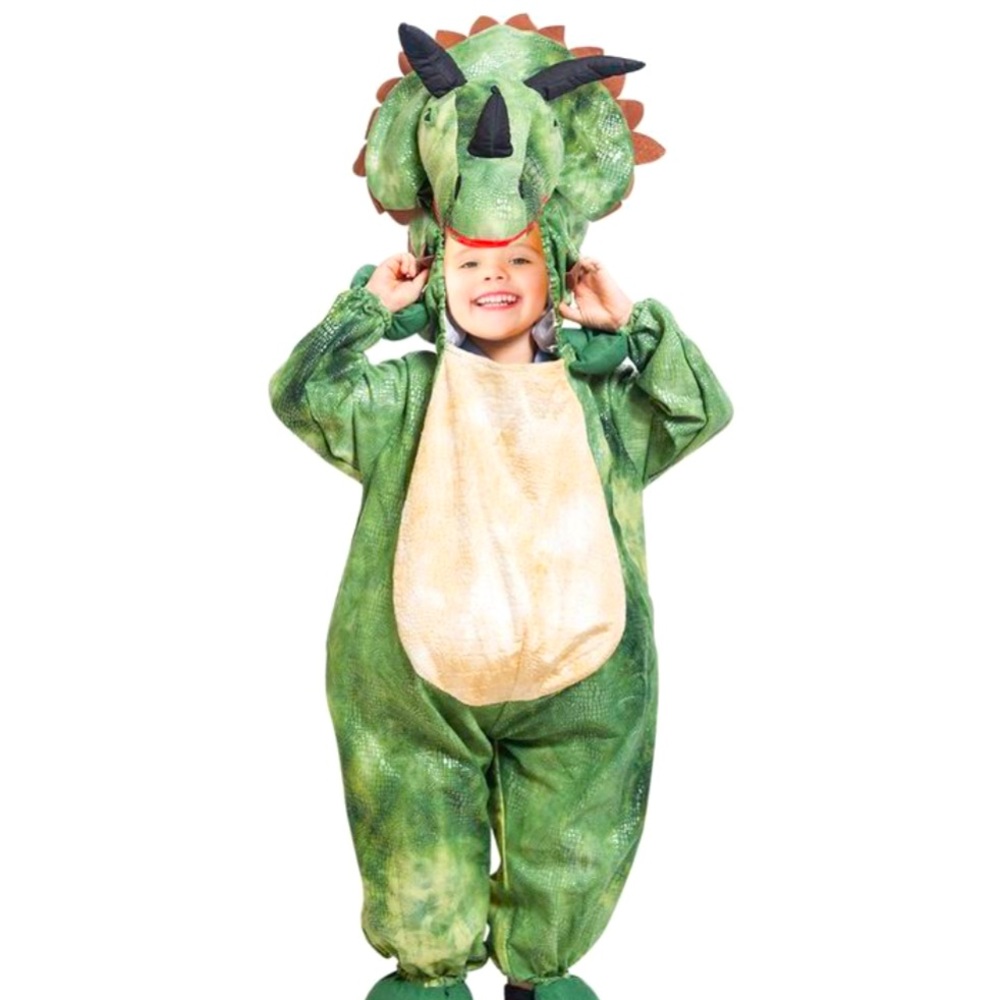 DINOSAUR GREEN AND YELLOW PLUSH ONESIE COSTUME SIZE SMALL (6) 🌟EUC🌟